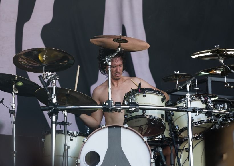 Mario Duplantier, batteur de Gojira, en concert