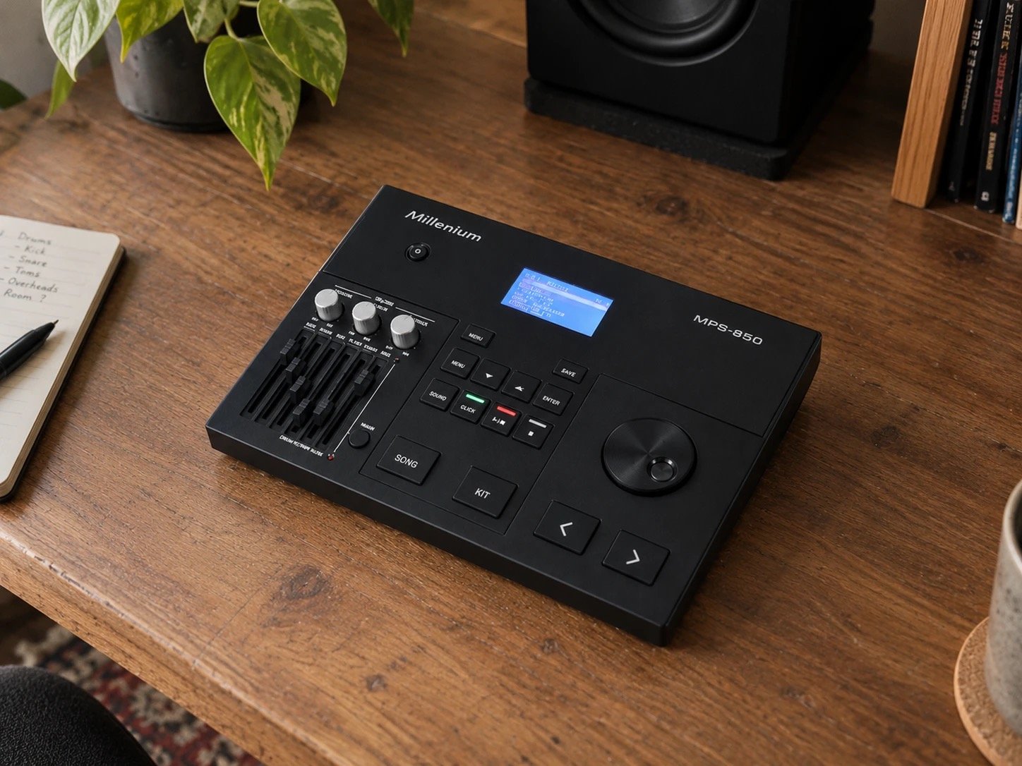 Module de sons de la Millenium MPS-850 avec ses faders